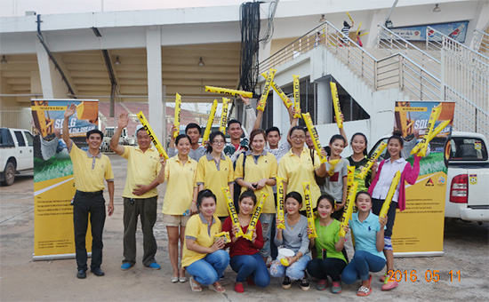 SDLG Cheers for AFC Cup Full of Passions and Dreams with You-2016 Game Watching Activity with Big Customers in Laos