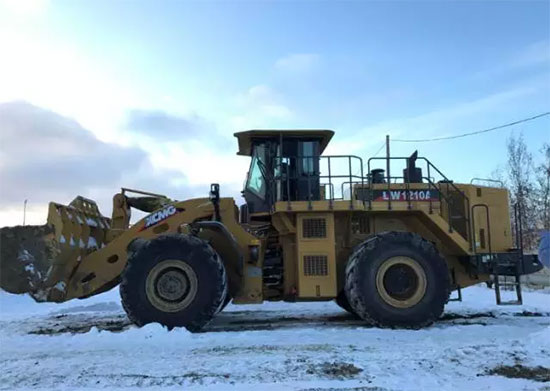  XCMG Wheel loaders working in freezing-cold region of russia