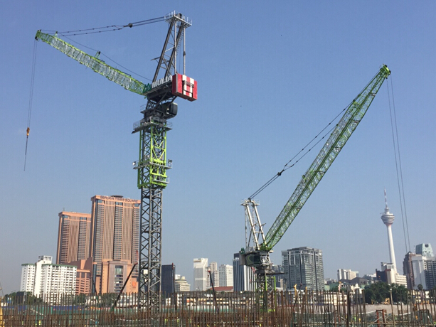 Zoomlion’s New Painted Tower Crane L500 Helps Build  Kuala Lumpur Signature Tower, A Landmark in Malaysia